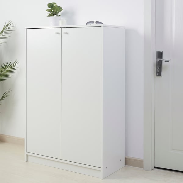 A white KLEPPSTAD shoe cabinet/storage