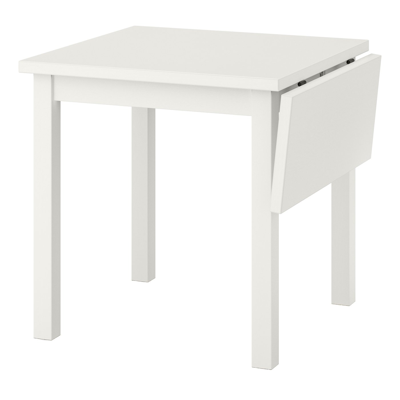 IKEA NORDVIKEN klaffbord, vit, 74/104x74 cm