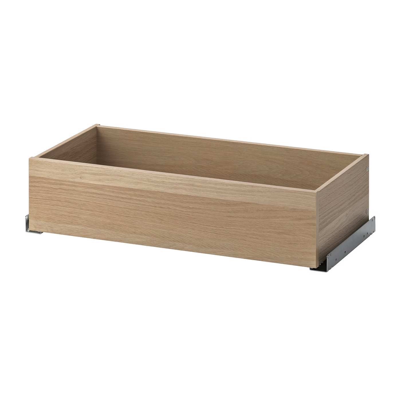 IKEA KOMPLEMENT låda, vitlaserad ekeffekt, 75x35 cm