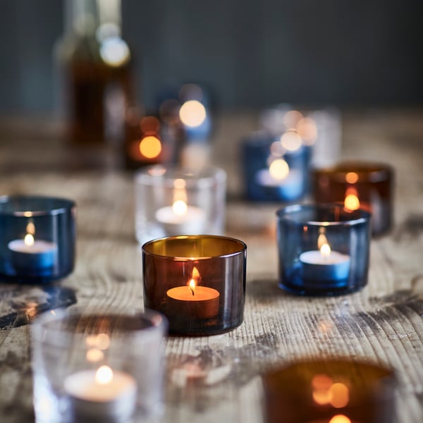 An assorted colours HÖSTAGILLE candle holder