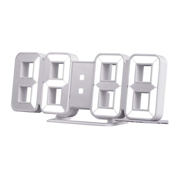 A white NOLLÅTTA alarm clock