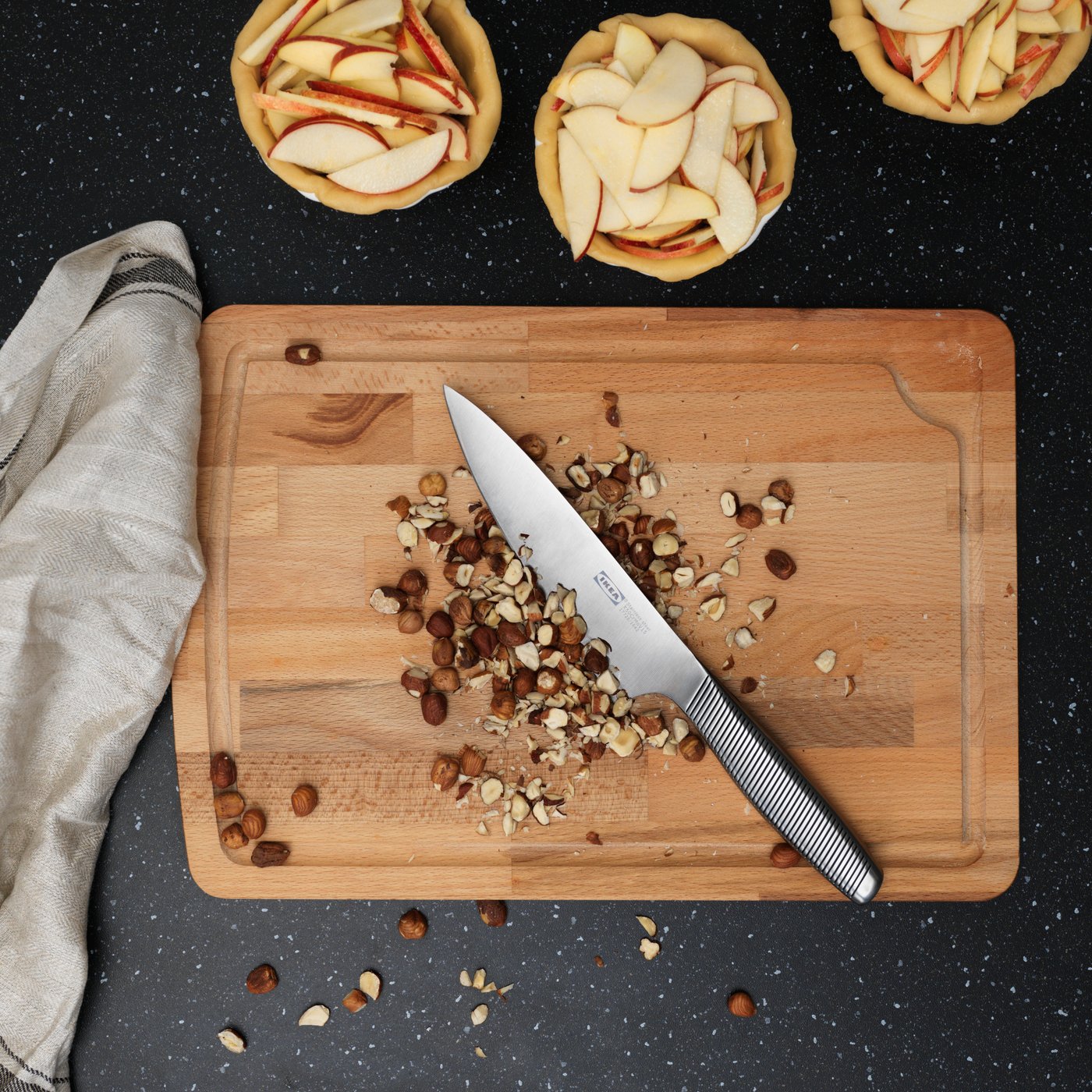 A stainless steel IKEA 365+ cook's knife