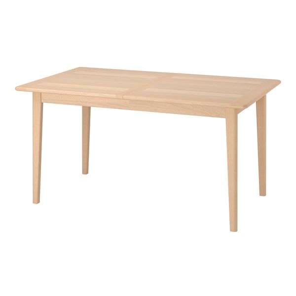 A light beech/veneer SKANSNÄS extendable table