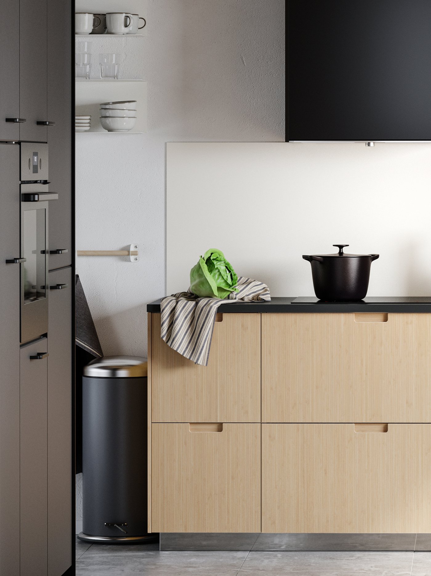 Clean and modern – FRÖJERED light bamboo kitchen - IKEA
