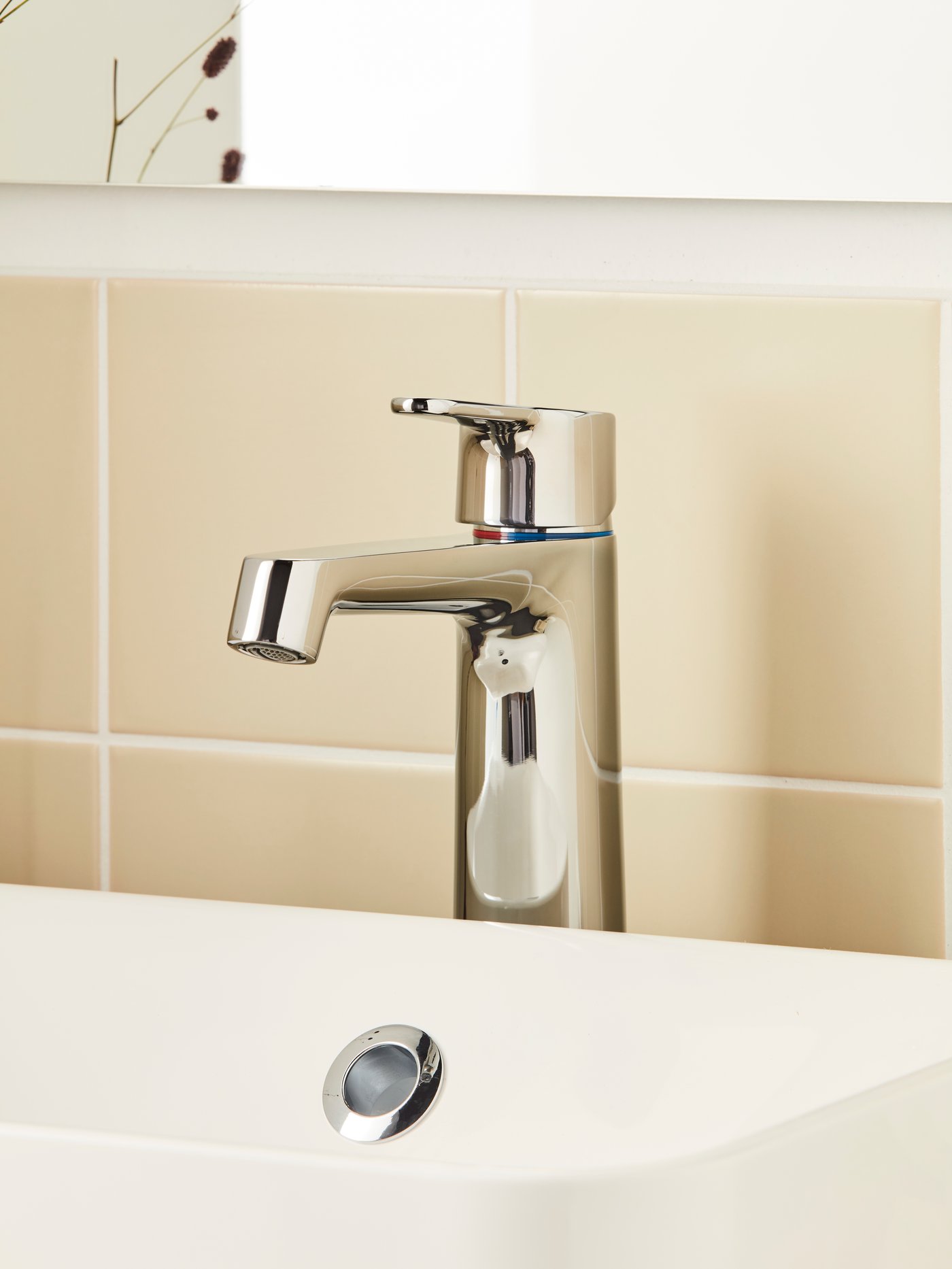 The BROGRUND wash-basin mixer tap in a bathroom. 