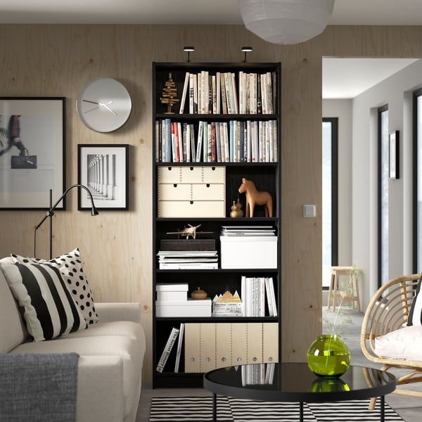 A black oak effect BILLY bookcase