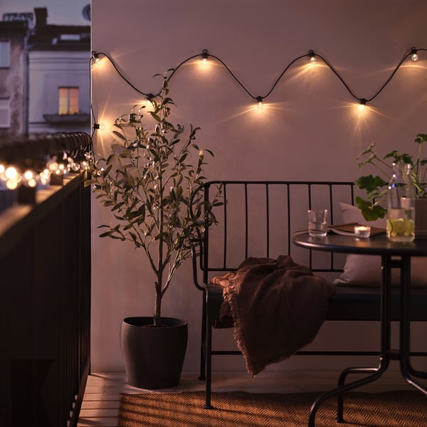 UTSUND LED light chain of 24 bulbs, outdoor