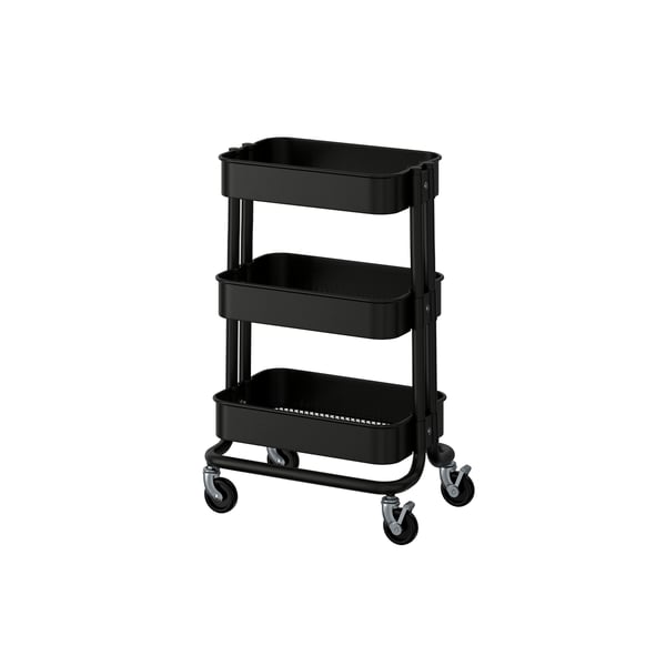 A black RÅSKOG trolley in the NA
