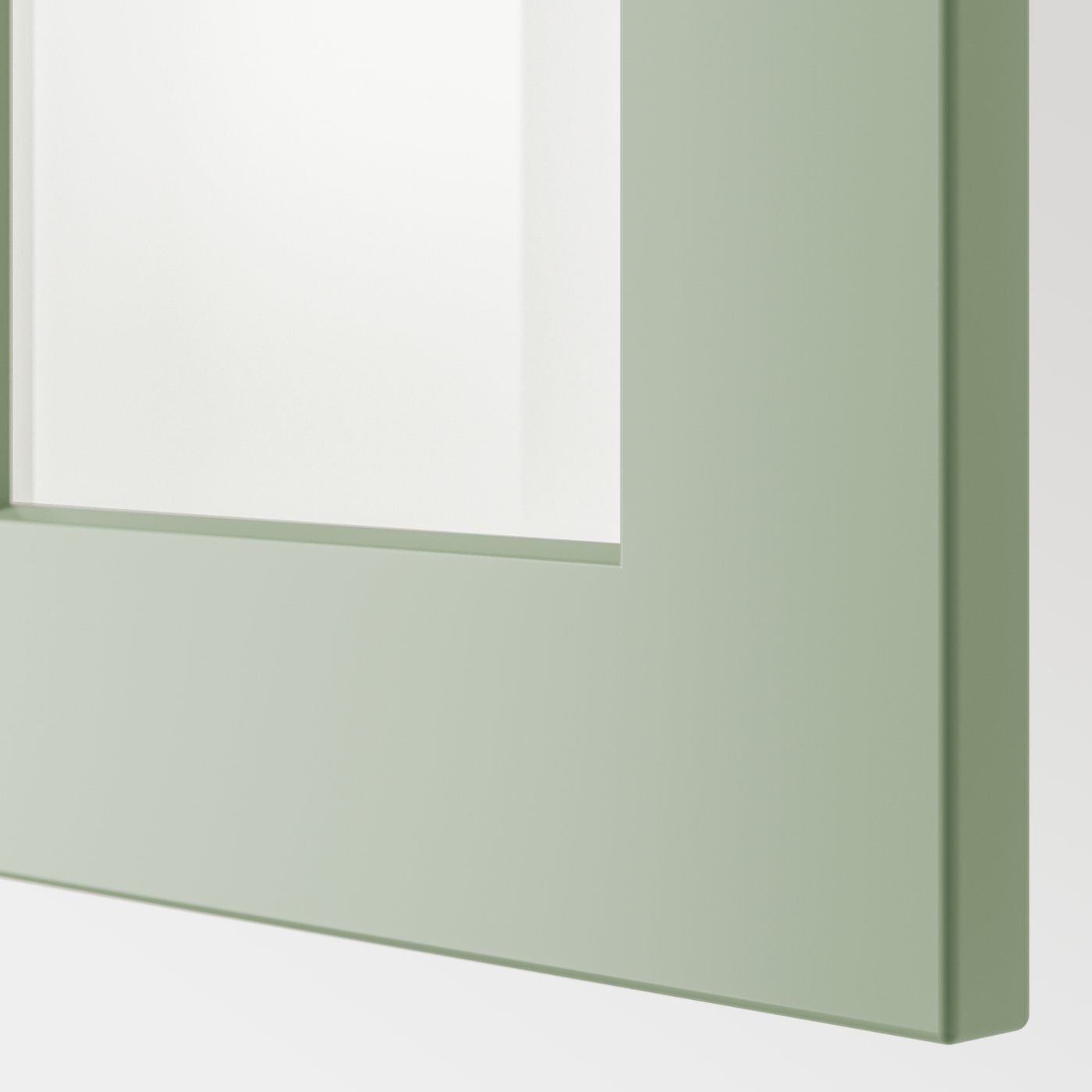 A light green STENSUND glass door