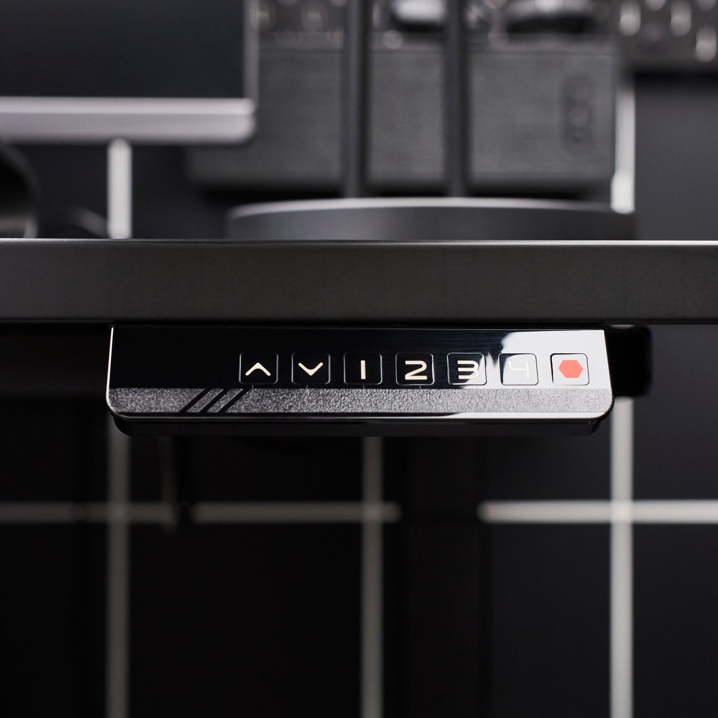 A black UPPSPEL gaming desk in the home office