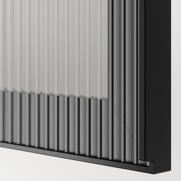 Une porte vitrée FÄLLSVIK anthracite/verre dépoli