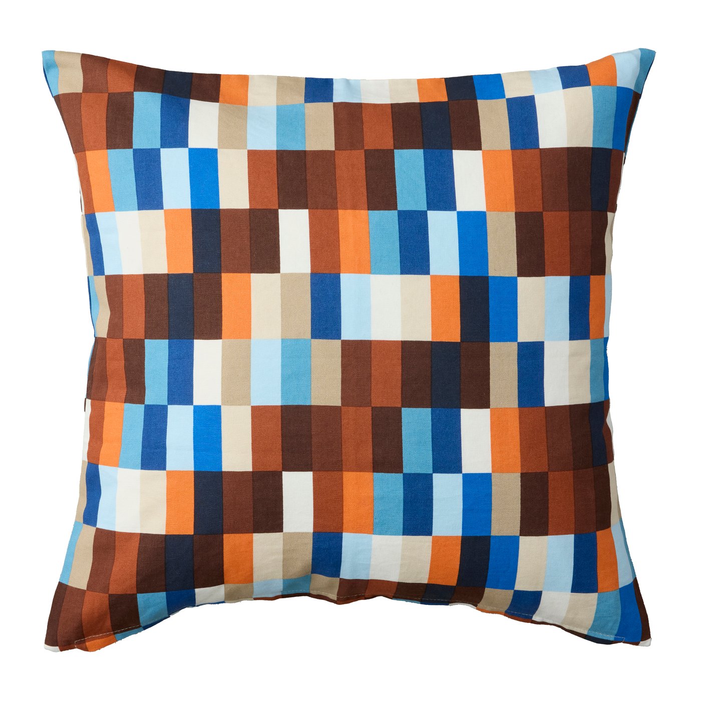 IKEA LÖVNATURSKOG kuddfodral, brun/blå, 50x50 cm