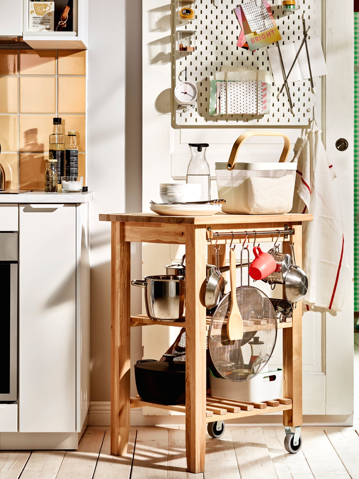 A stainless steel IKEA 365+ pot with lid