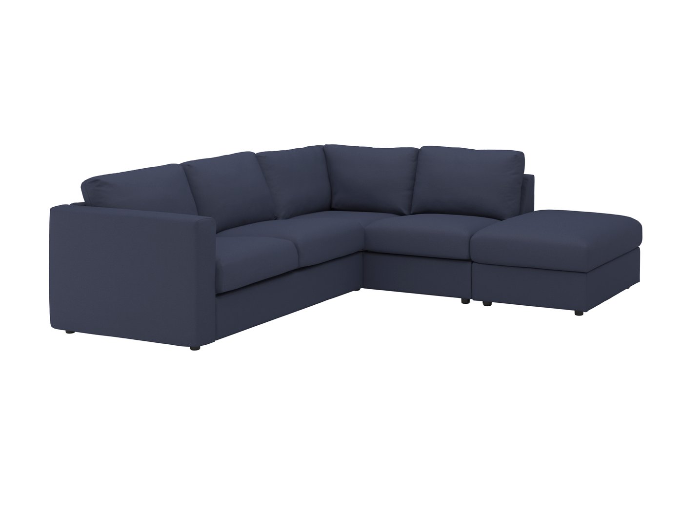 Ikea Finnala Cover For Sectional, 4-seat, With Open End/orrsta Black-blue, Height Including Back Cushions