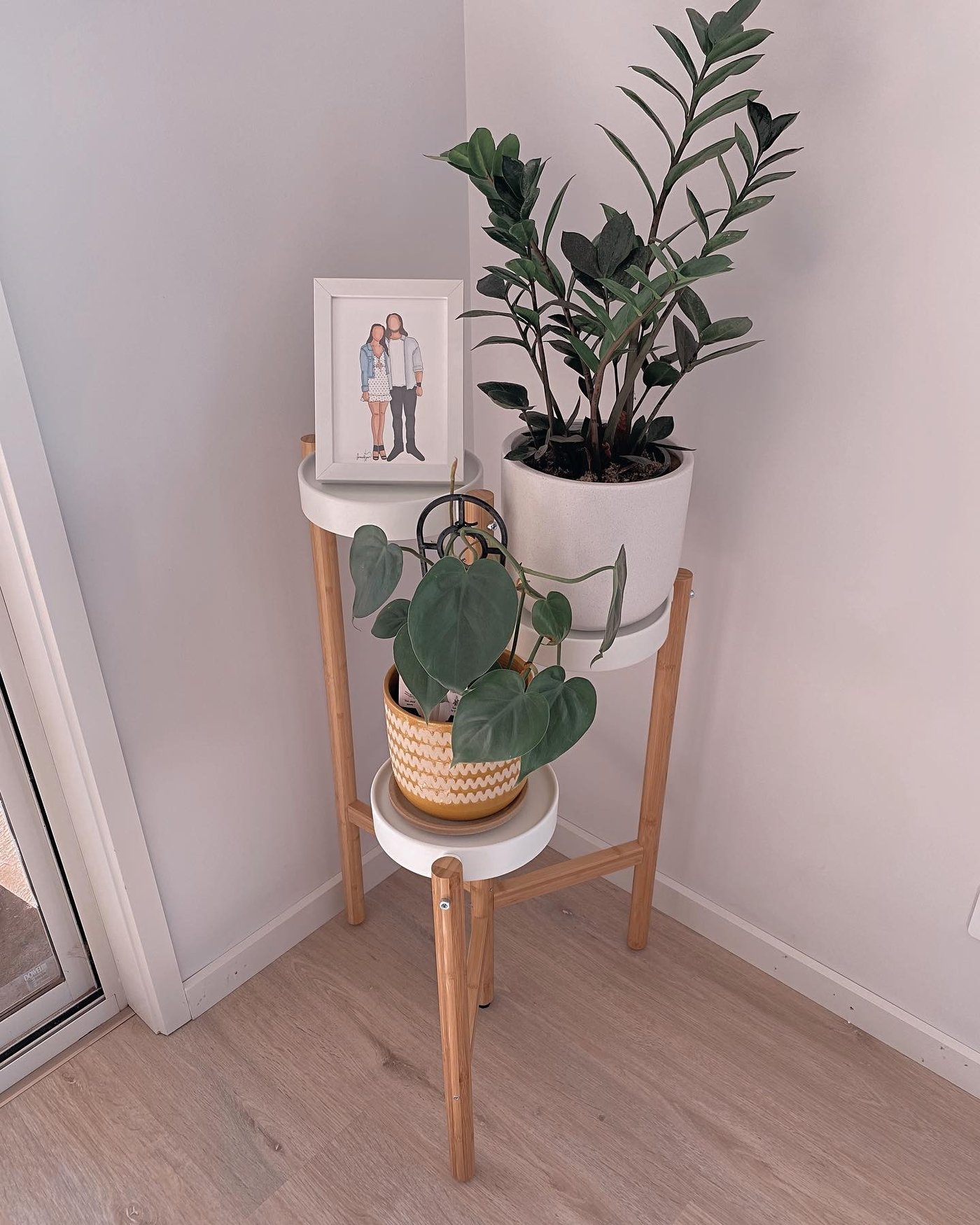 SATSUMAS Plant Stand Bamboo/white 70 Cm atelieryuwa.ciao.jp