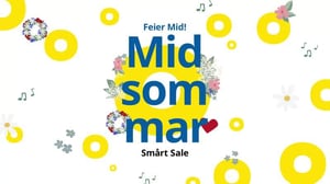Midsommar Smårt Sale Grafik mit Blumen