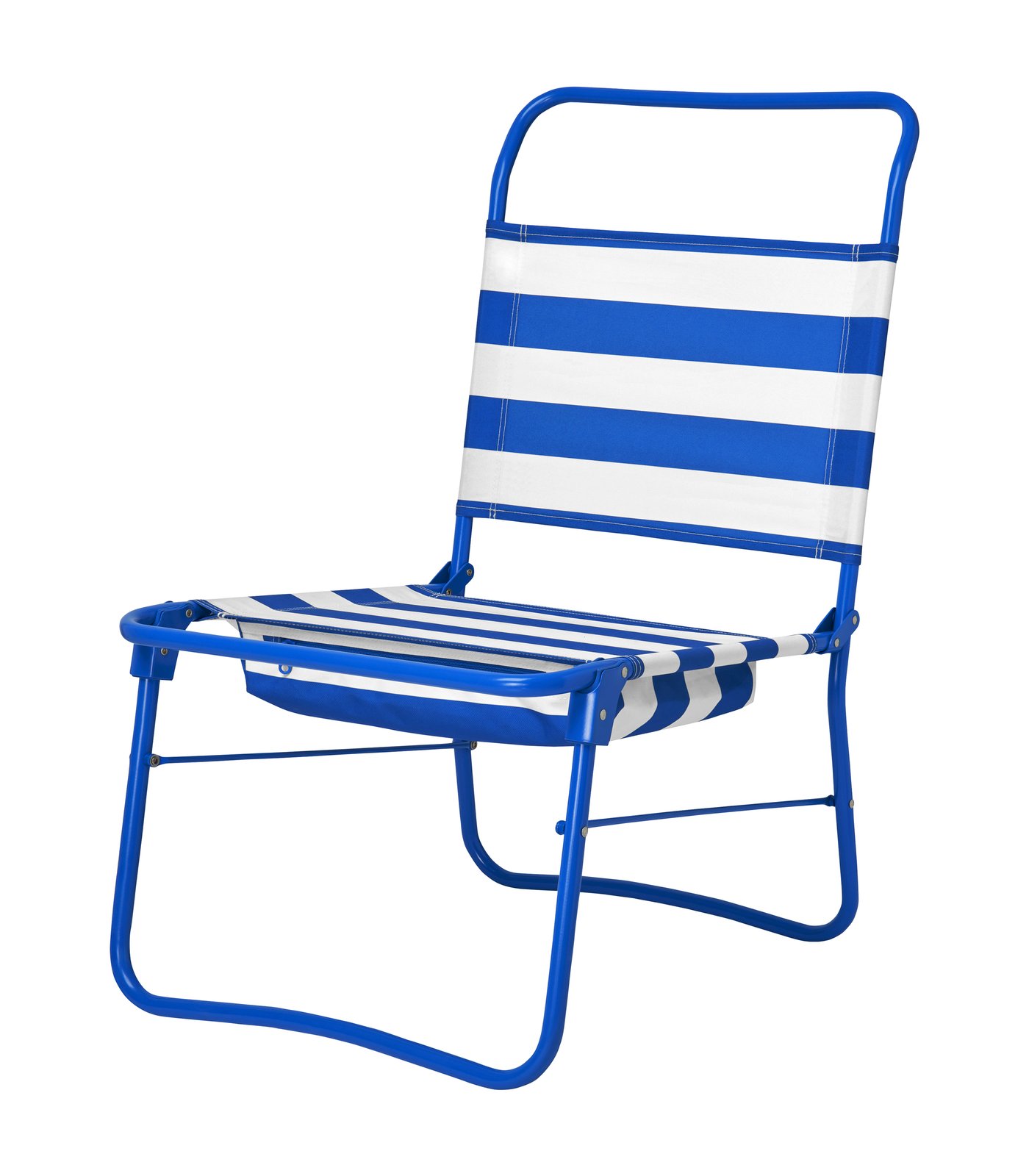 IKEA STRANDÖN strandstol, blå/vit