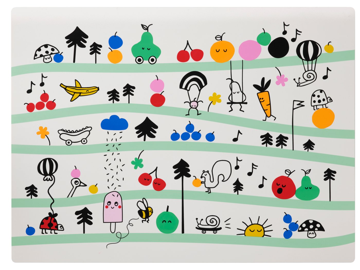 IKEA GRÖNFINK tablett, flerfärgad, 30x40 cm