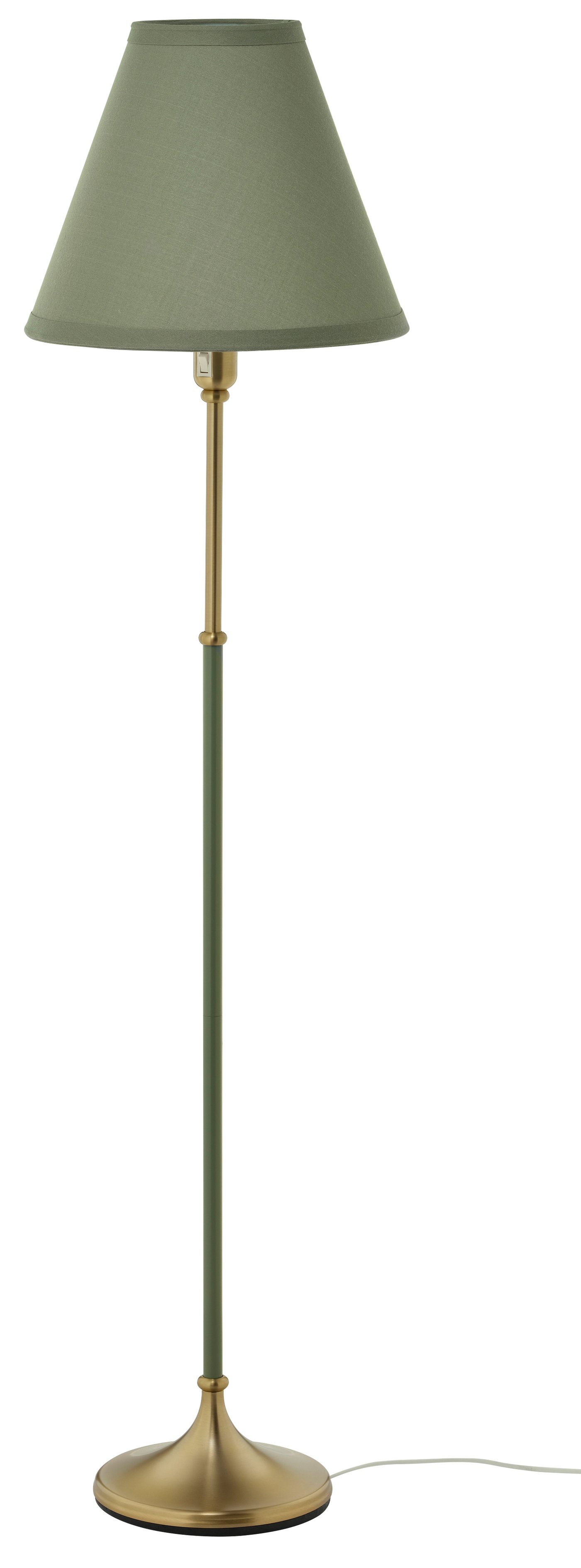 IKEA FLYGHÖJD golvlampa, mässing/gröngrå