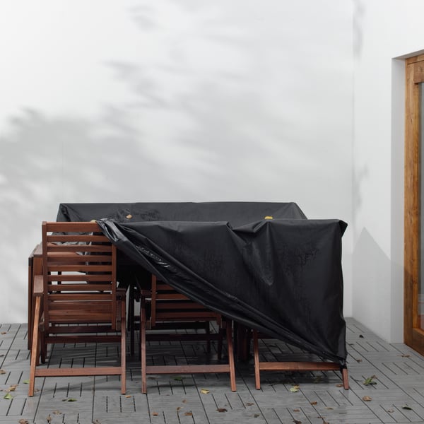 A dining set/black TOSTERÖ cover for furniture set