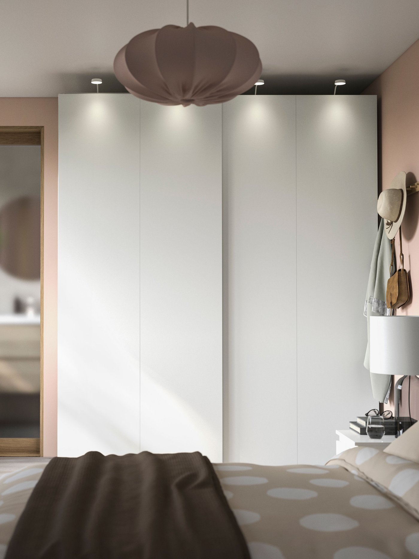 A white/white PAX wardrobe