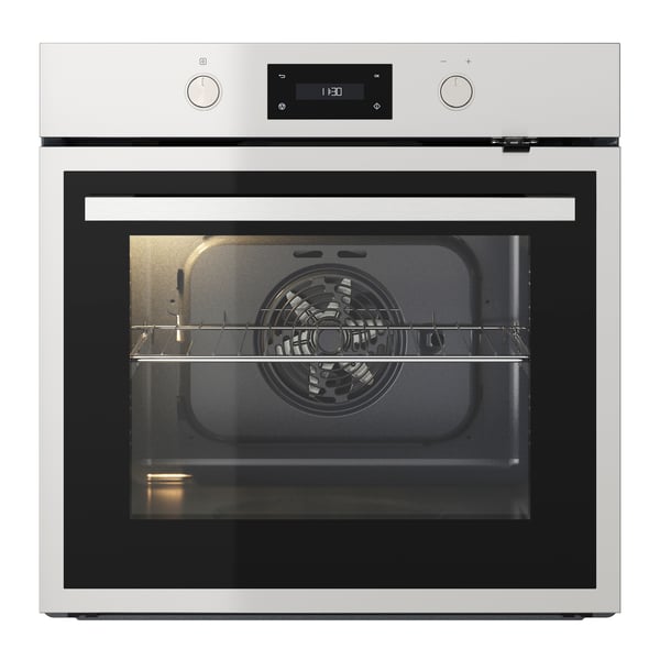 An IKEA 700 stainless steel ANRÄTTA forced air oven w pyrolytic funct in the NA