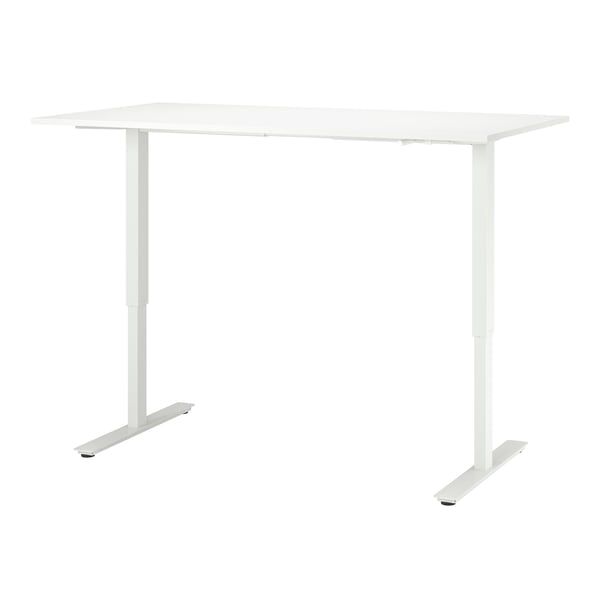A white TROTTEN desk sit/stand in the NA