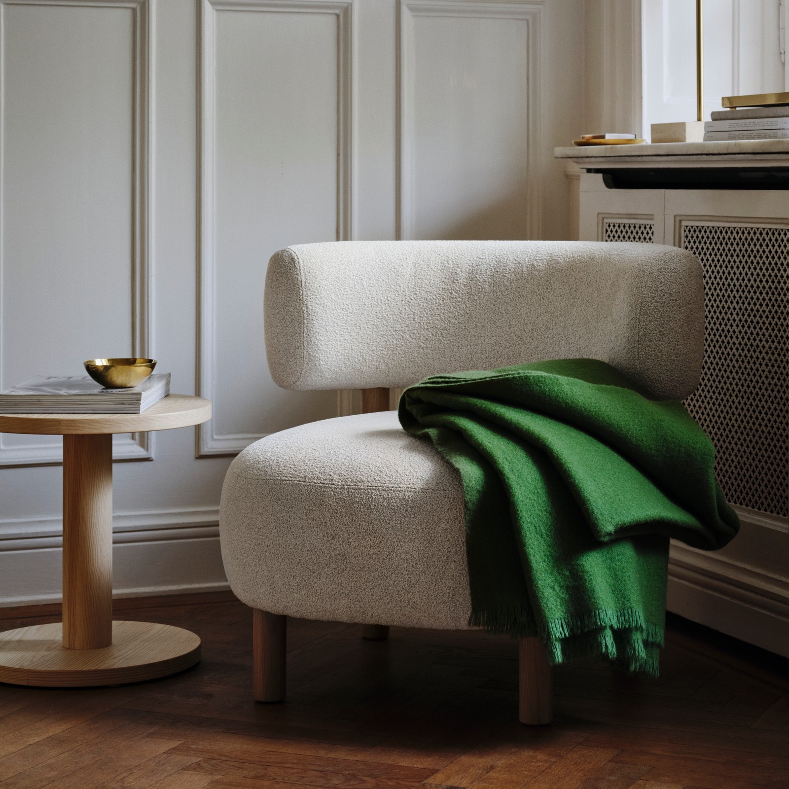 A brass-colour STOCKHOLM 2025 bowl and dish