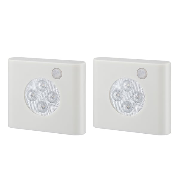 A white OLEBY wardrobe lighting with sensor in the NA