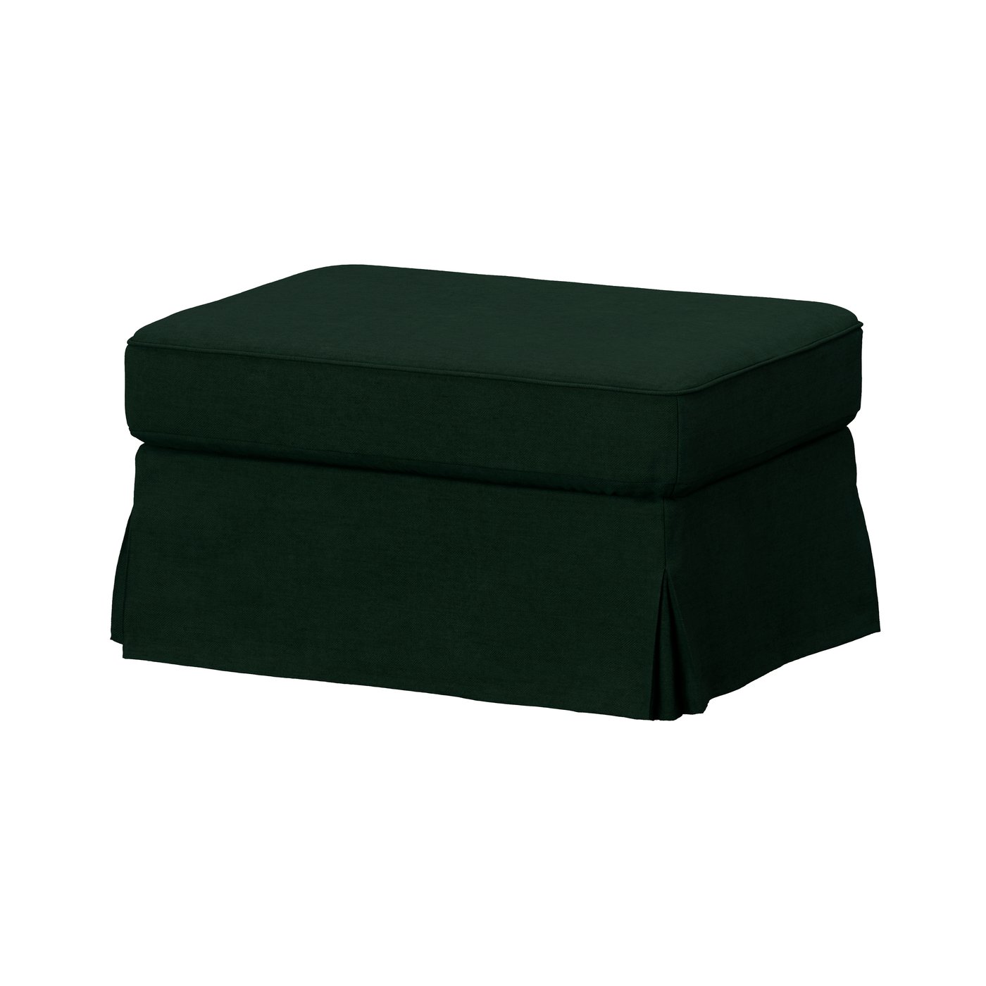 IKEA EKTORP fotpall med förvaring, tallmyra mörkgrön