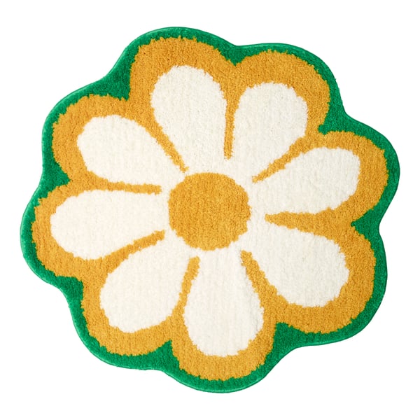 A floral pattern/multicolour KÄRRKNIPPROT bath mat