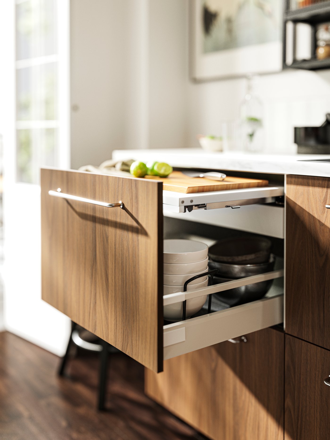 An UTRUSTA pull-out work surface