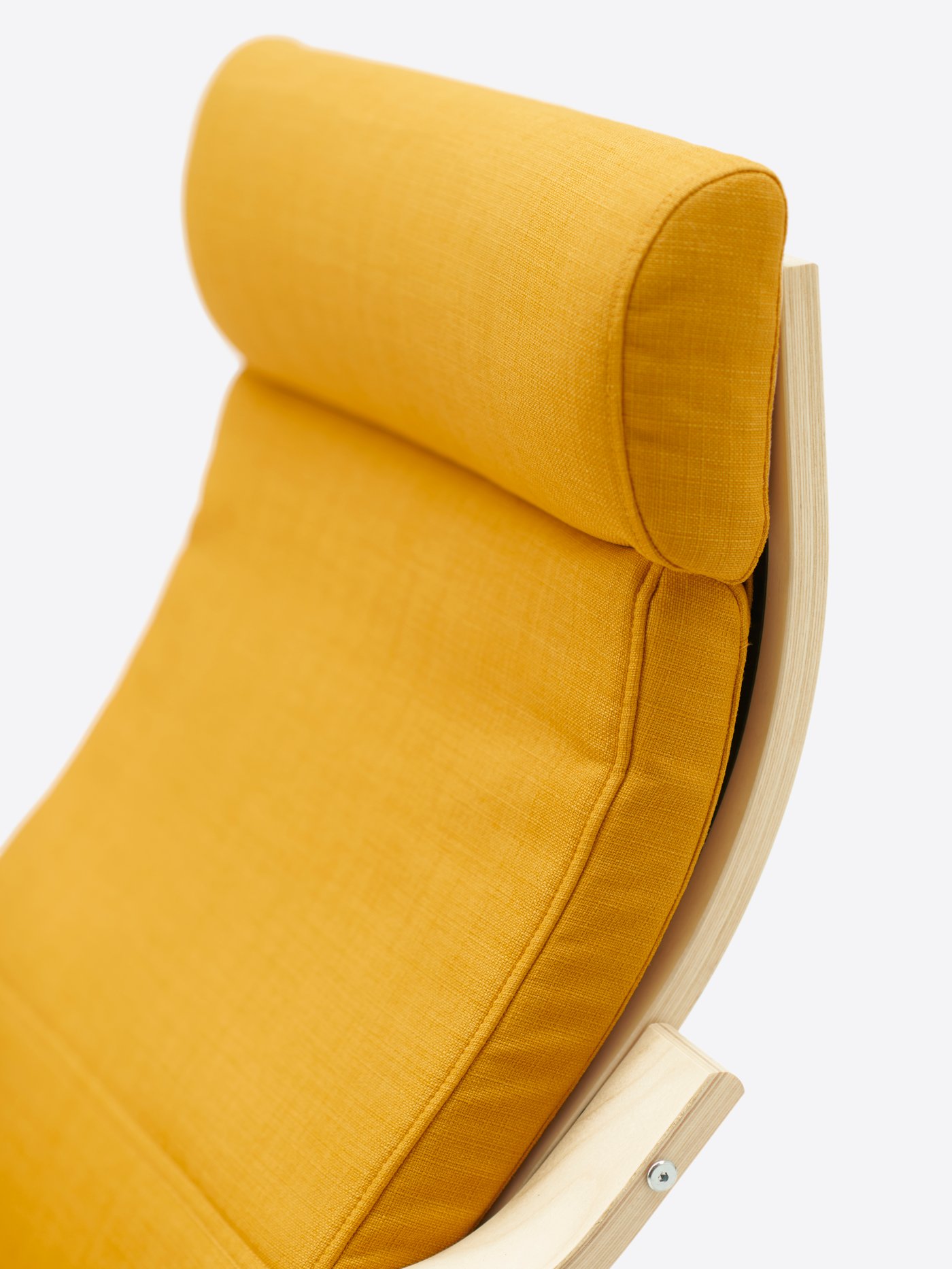 A birch veneer/Skiftebo yellow POÄNG armchair