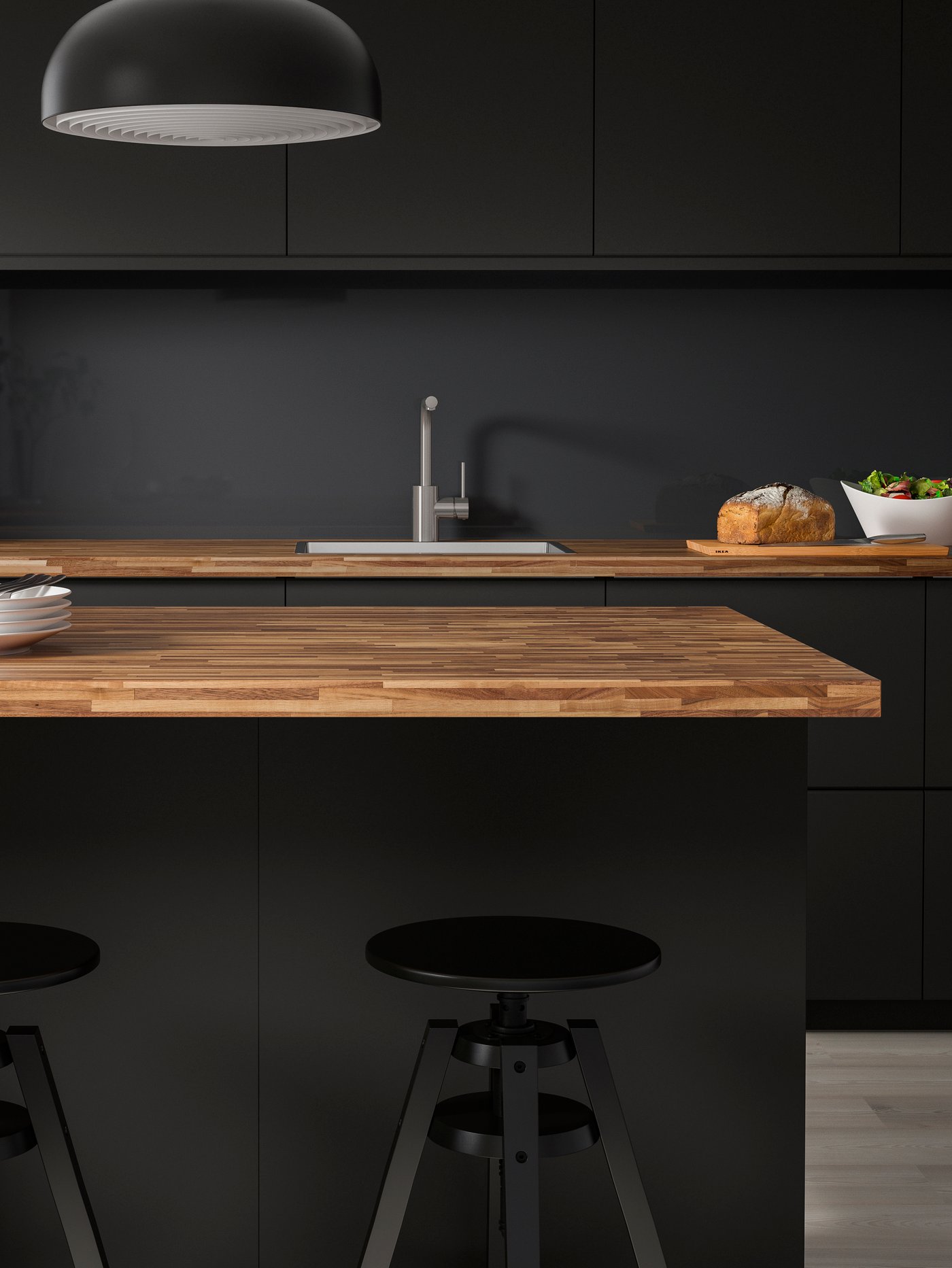 A walnut worktop from fewer trees IKEA