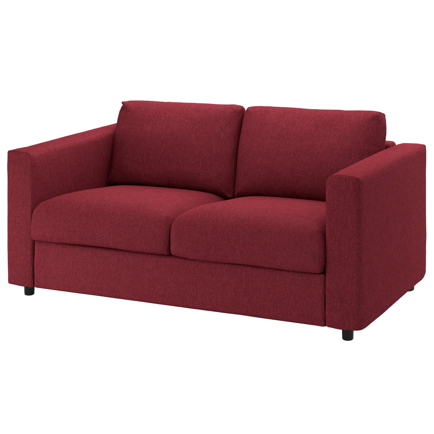 IKEA VIMLE 2-sits bäddsoffa, lejde röd/brun