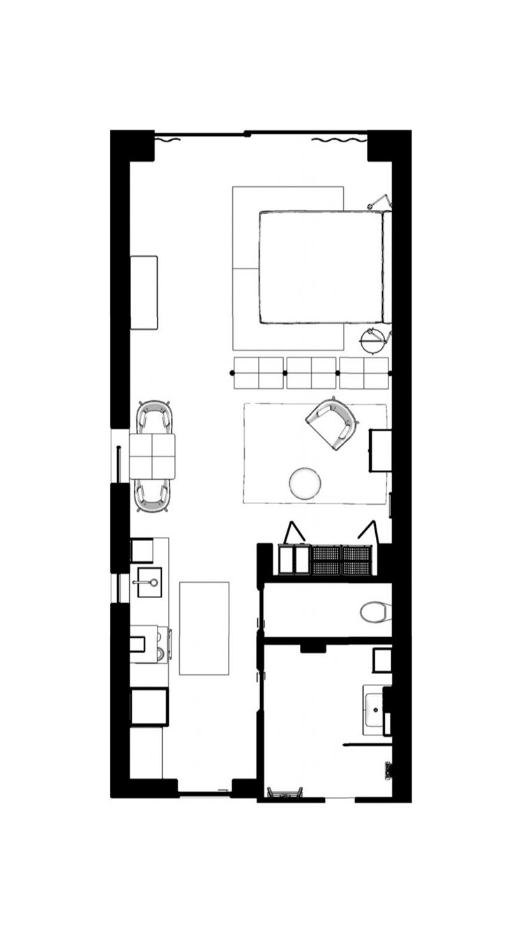 Ein Grundriss des Zuhauses