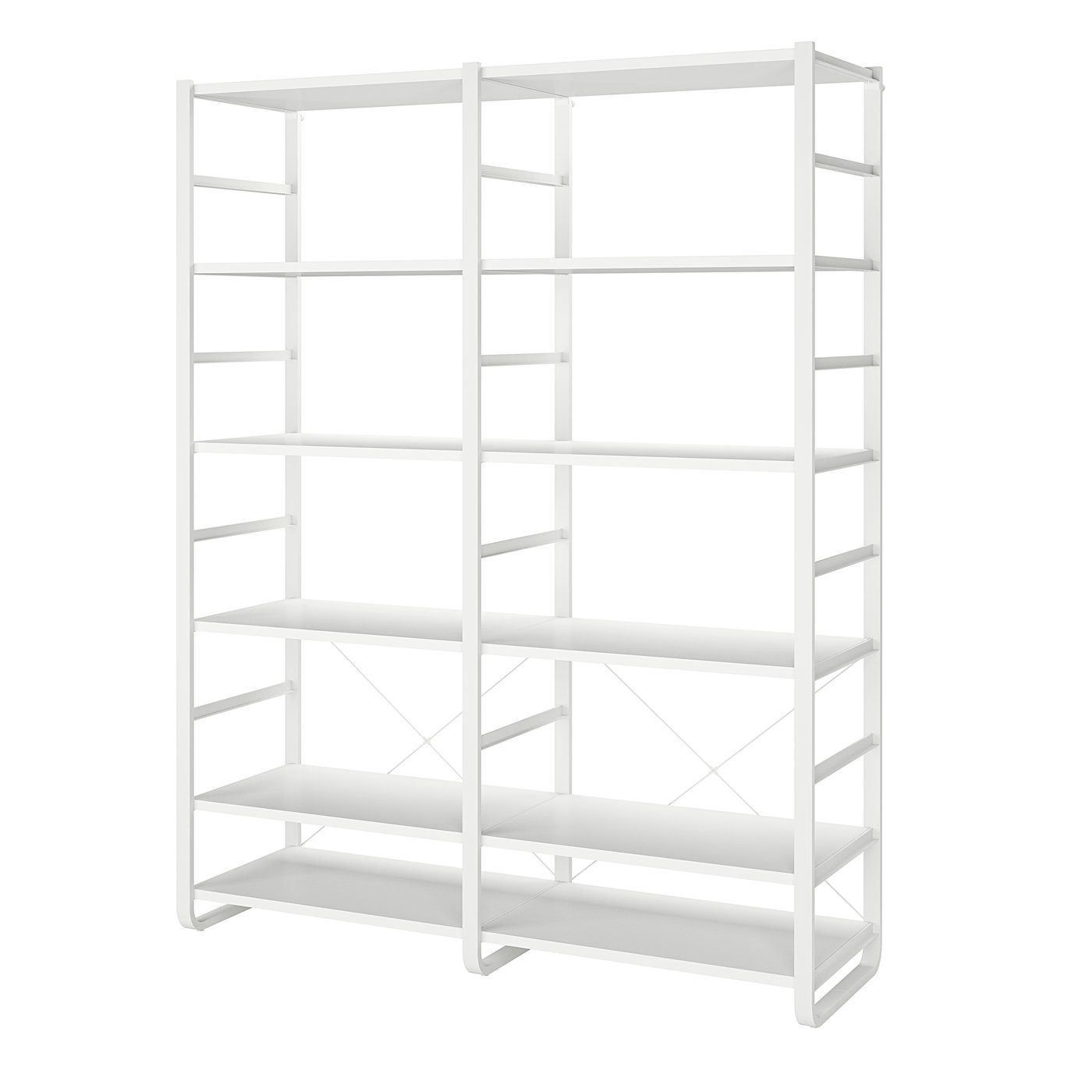 IKEA ELVARLI öppen förvaringskombination, vit, 165x55x216 cm