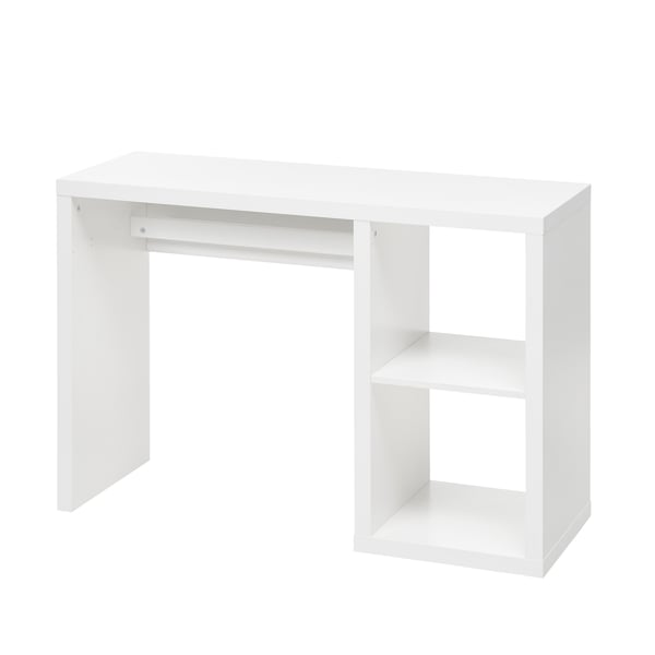 A white KALLAX desk