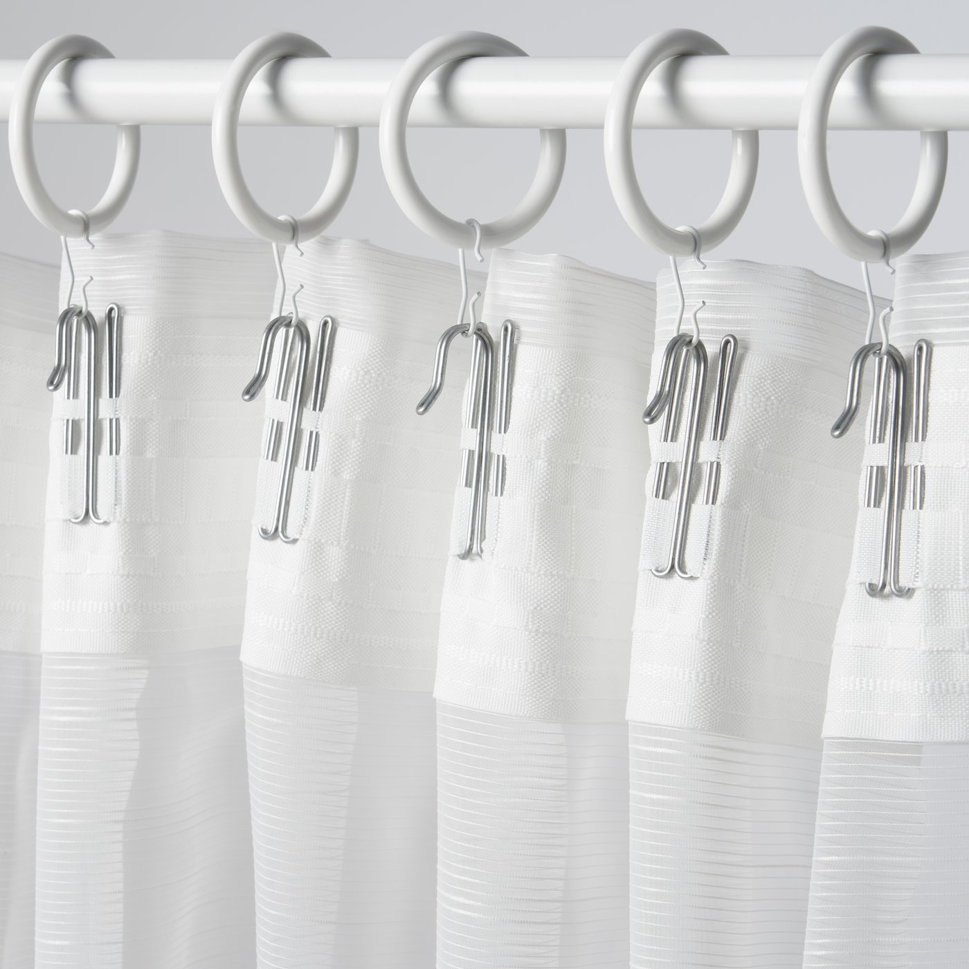 A white GJERTRUD sheer curtains, 1 pair