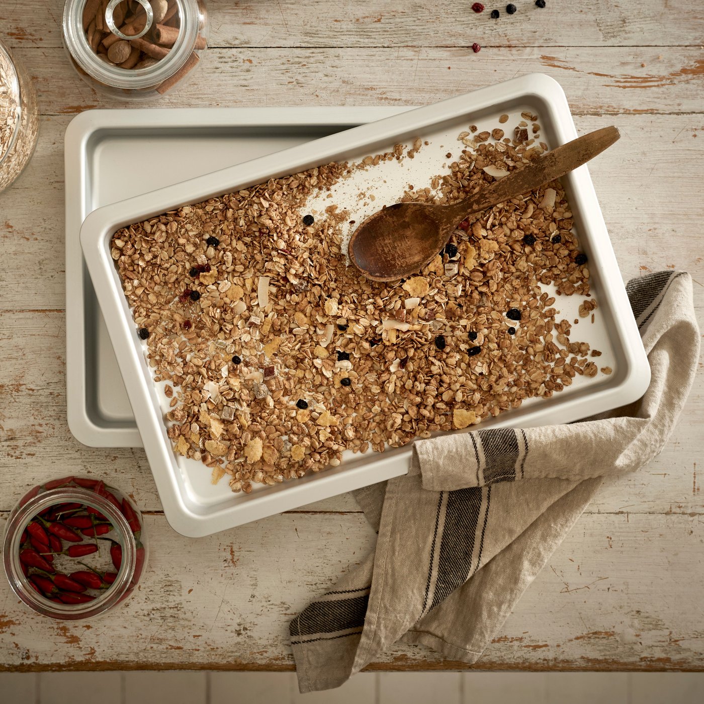 A silver-colour VARDAGEN baking tin