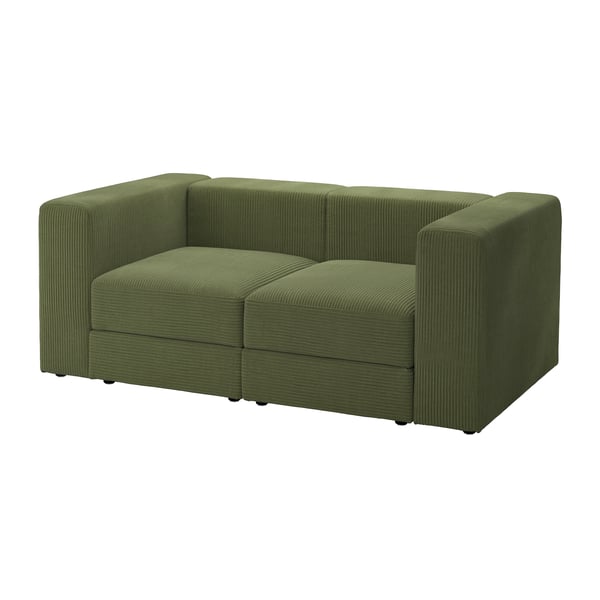 A Samsala dark yellow-green JÄTTEBO 2-seat modular sofa