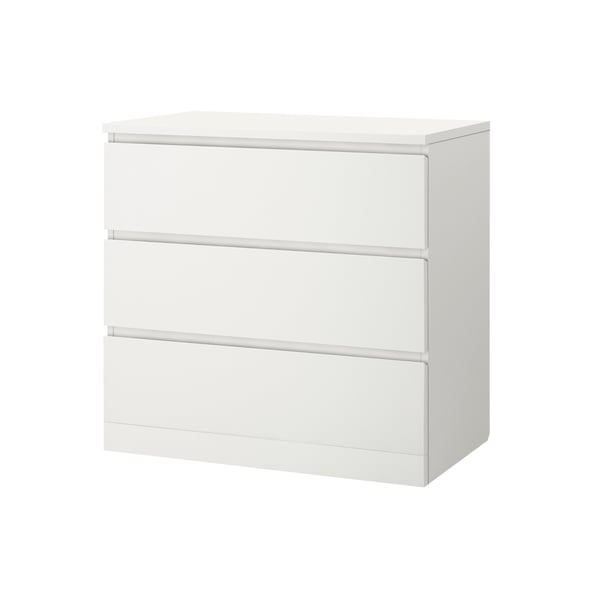 MALM マルム チェスト（引き出し×3）, ホワイト