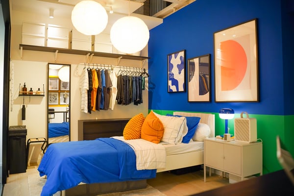 A black-brown KULLEN chest of 6 drawers