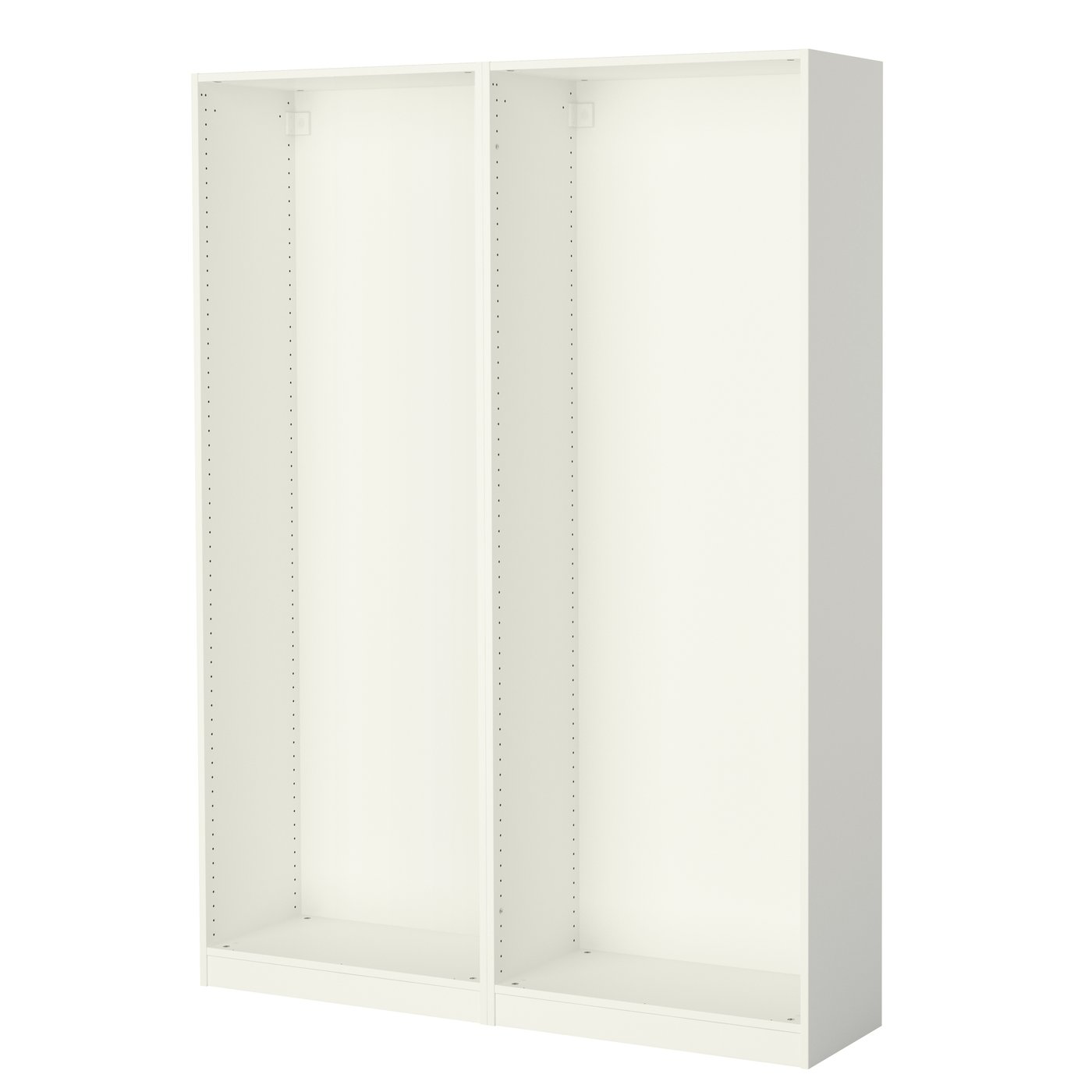 IKEA PAX 2 garderobsstommar, vit, 150x35x201 cm
