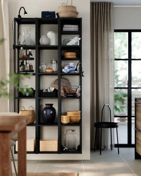 An anthracite ENHET high fr w shelves