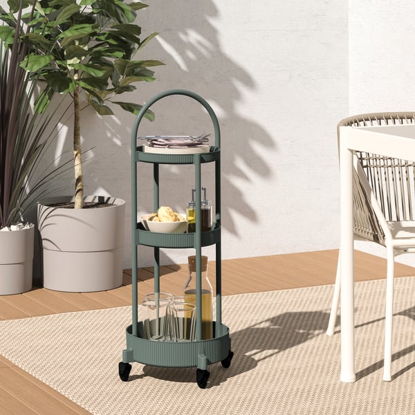 A grey-green JUTTERSBO trolley
