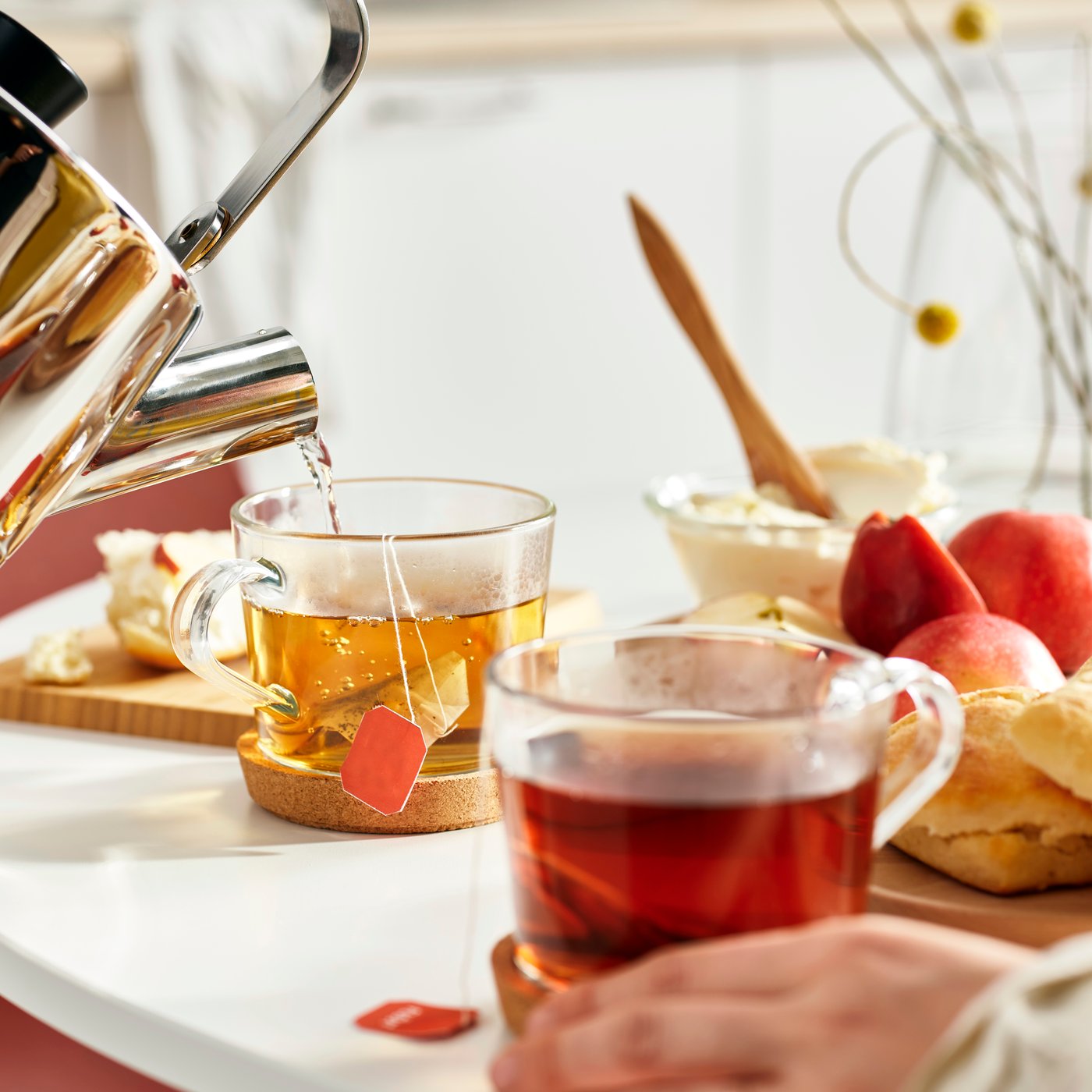 A cork IKEA 365+ coaster