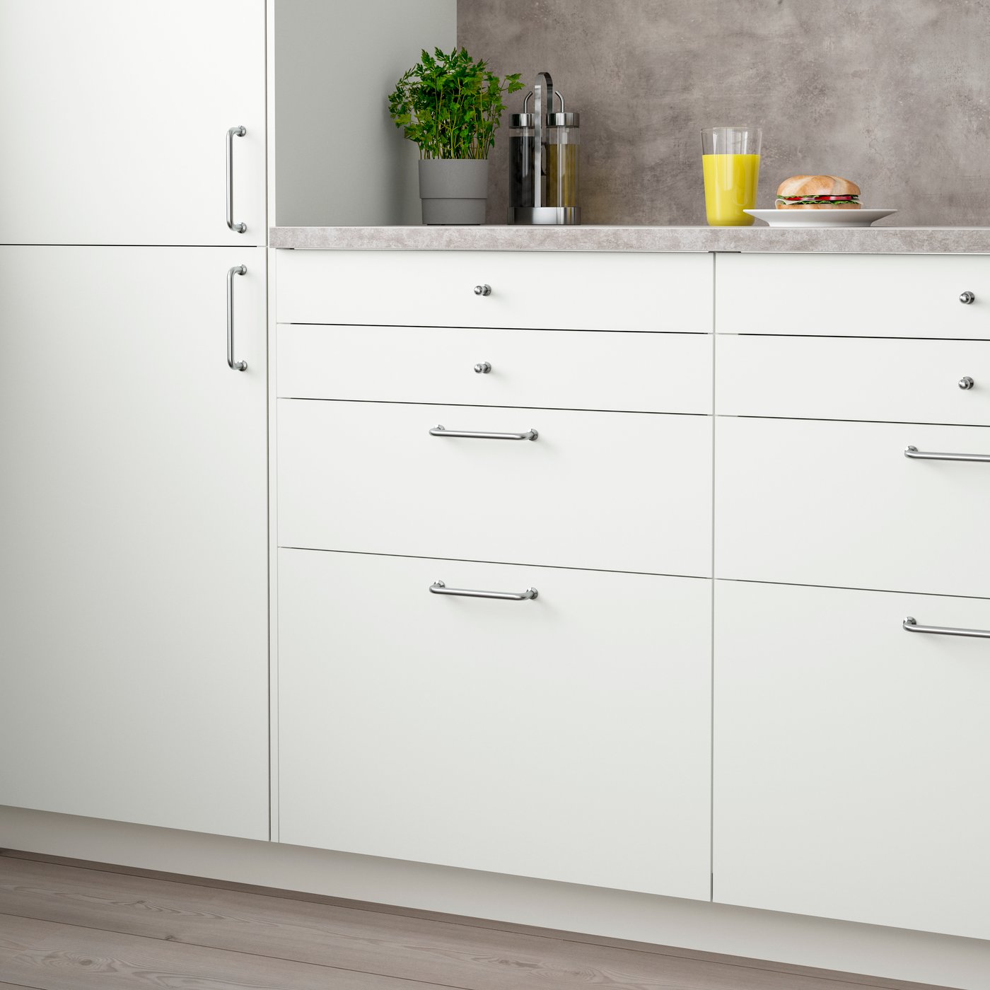 A white VALLSTENA drawer front