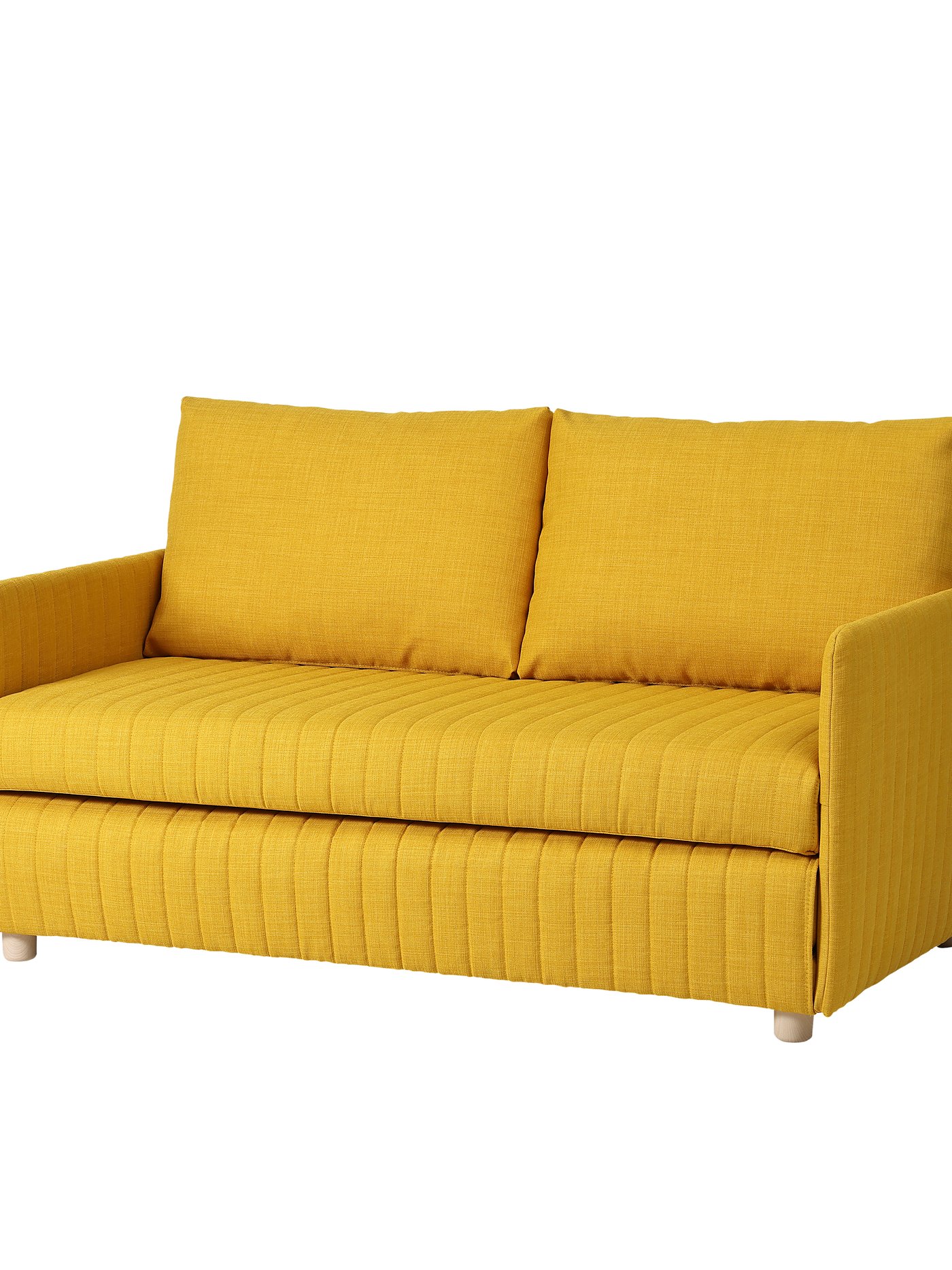 Un canapé-lit FRIDHULT jaune Skiftebo