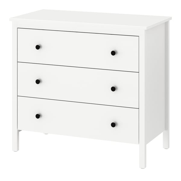 A white KOPPANG chest of 3 drawers